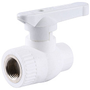 Кран шаровый KALDE 20 х 1/2" ВР с рычагом PP прямой белый